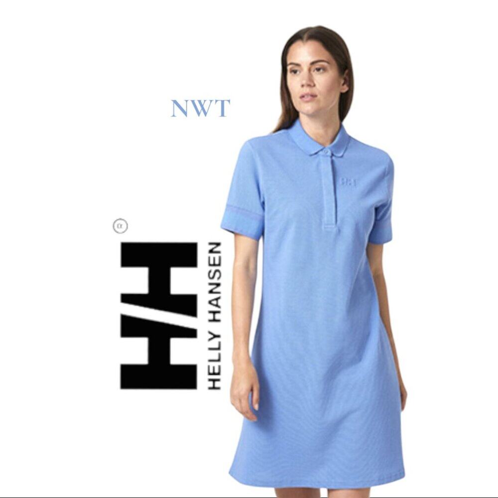 NWT Helly Hansen Thalia Pique Dress Skagen Blue Size Medium